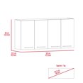 thumbnail image 7 of Cfowner 3 Door Wall Mounted Storage Cabinet, 47.20" W x 23.6" H x 13.10" D, White, 7 of 7