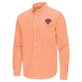 thumbnail image 2 of Men's Antigua Orange New York Knicks Ellis Woven Tri-Blend Button-Down Shirt, 2 of 3