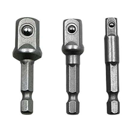 

3Pcs 1/4 3/8 1/2 Impact Screwdriver Tools Socket Adapter Drill