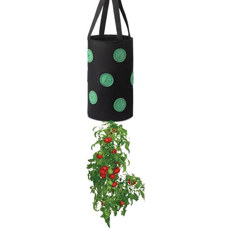 Alueeu Hanging 13-hole strawberry planting bagHanging FeltCloth Container Bag Garden Pot