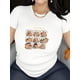 thumbnail image 1 of Women's Capybara Cartoon Print Casual T-Shirt - Comfortable, Breathable Polyester Blend, Short Sleeve Round Neck Tee for Casual Attire, Casual Wear Tee|Round Neck Tshirt|Nontransparent Fabric, 1 of 6
