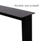 thumbnail image 4 of Patas de mesa de Metal negro Dr.Iron, patas de escritorio resistentes de 28 pulgadas de alto x 24 pulgadas de ancho para mesa de comedor, café, cocina (sin tablas), Juego de 2, 4 of 5