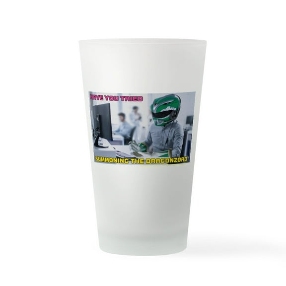 CafePress - Power Rangers Summoning The Dragonz - Pint Glass, Drinking Glass, 16 oz. CafePress