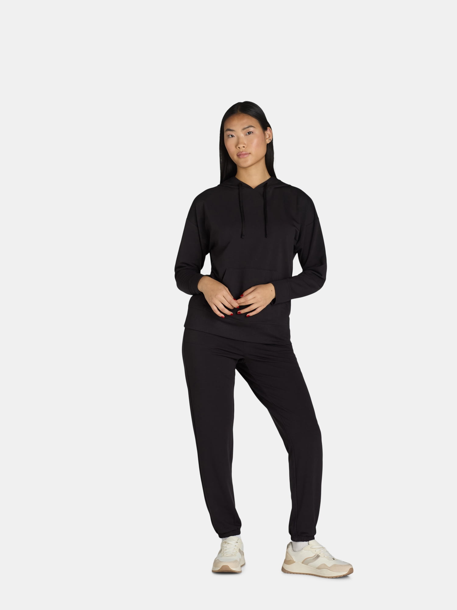 Athletic Works Women's and Women's Plus French Terry Hoodie with Long Sleeves, Sizes XS-4X