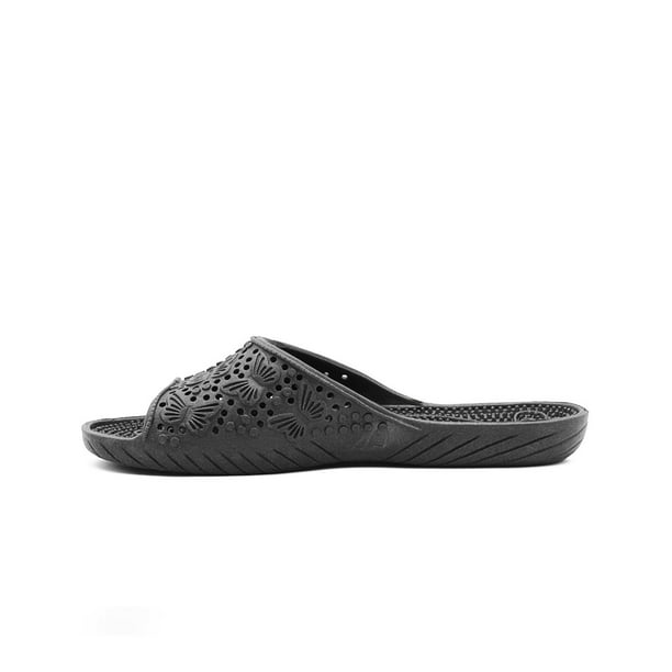 Sandalia Chancla Para Mujer Antiderrapante Descanso Ligeras negro 23