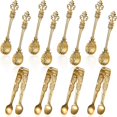 thumbnail image 1 of 12 Pieces 4.5 Inch Vintage Mini Coffee Spoons and 4 Inch Rose Handle Sugar Tongs Vintage Set for Tea, Coffee, Appetizers, Dessert, Condiments, 1 of 7