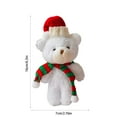 thumbnail image 3 of Luoshdecor Christmas Animal Bear Ornaments,Plush Cute Bear Stuffed Animals Xmas Toys for Birthday Decorations Party Favors, 3 of 7