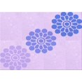 thumbnail image 1 of Ahgly Company Machine Washable Indoor Rectangle Transitional Purple Mimosa Purple Area Rugs, 7' x 10', 1 of 7