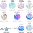 thumbnail image 2 of 200Pcs 10 Styles Crackle Frosted Glass 8mm Round Beads Tiny Star Beads for Necklace Bracelet Making, 2 of 6