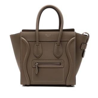 Celine Nano Luggage Red Baby Grained Calfskin Leather Nano Luggage
