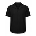 thumbnail image 4 of Guluxicc Men's Cotton Tops Button Down Collared Shirts Regular Fit Short Sleeve Solid Color Breathable Summer Business Casual Tops, 4 of 8