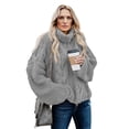 thumbnail image 1 of Women's Cuddle Weather Cable Knit Handmade Turtleneck Sweater, 1 of 9