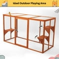 thumbnail image 7 of COZIWOW Outdoor Cat House, Wood Cat Catio with Platforms, Lockable Enter Door, Sunshine Panel, Cat Patio Cage Enclosure for Backyard Garden, Orange, 7 of 7
