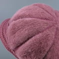 thumbnail image 5 of Prolriy Winter Hats for Women, Women's Woolen Knitted Warm Basin Hat Padded Cotton Hat Womens Hats Pink, 5 of 5