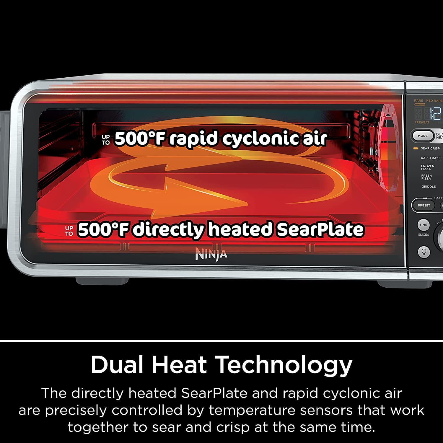 Ninja SP351 Foodi Smart 13-in-1 Dual Heat Air Fry Countertop Oven - Silver