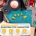 thumbnail image 4 of 33uF 100V Non-Polarized Electrolytic Capacitor, 8mm x 12mm Aluminum Audio Capacitors for DIY Projects Audio Tweeter Frequency Divider Pack of 10, 4 of 6