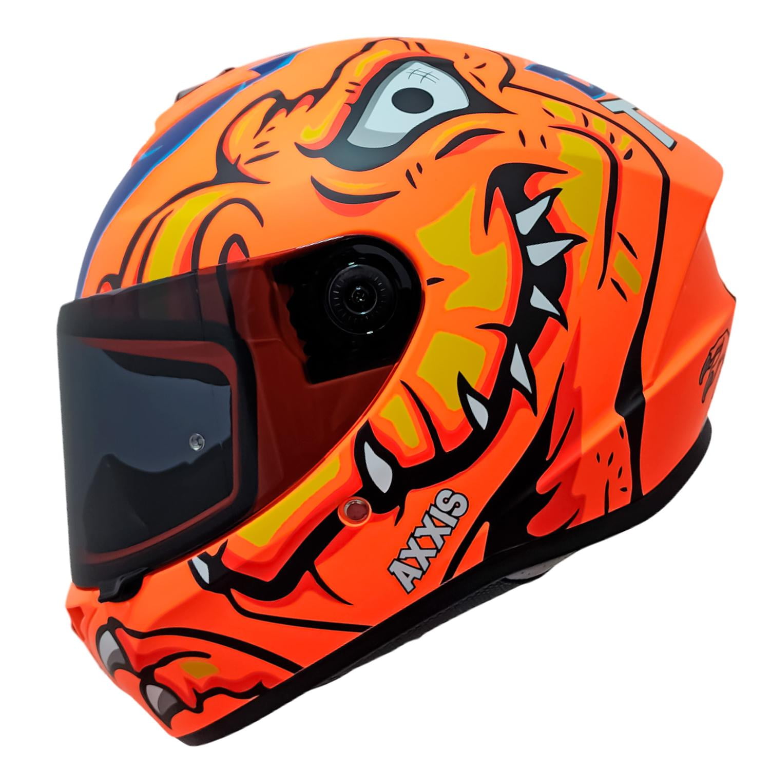 Casco De Moto AXXIS Metro Cool Talla XS, Color Naranja Flúor
