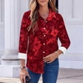 thumbnail image 6 of Women's Printed Long Sleeve Collared Button Down Casual Shirt Blouse for Business and Leisure, 6 of 6