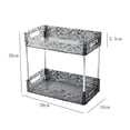 thumbnail image 7 of TISHITA Bathroom Storage Rack Cosmetic Storage Tray Decor Decorative Tray Bathroom Vanity Tray Jewelry Tray for Dorm Shampoo Perfumes Clear Gray 2 Layer, 7 of 7