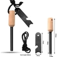 thumbnail image 2 of Miyake 4-Pack Ferro Rod Fire Starter Kit, 5/16” Flint & Steel Survival Firestarter with Multi-Tool Striker for Camping, Hiking, EDC & Emergency Survival Kits, 2 of 6