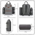 thumbnail image 4 of Picnic Backpack for 2 Person W/ Detachable Bottle/Wine Holder, Fleece Blanket, Plates and Cutlery Set (Grey), 4 of 9