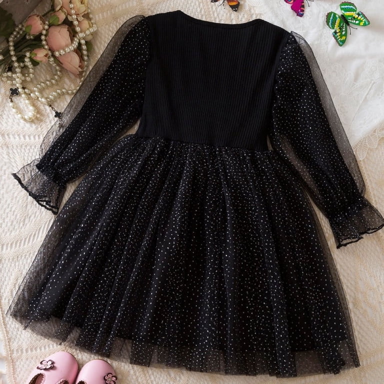 4/July Girls Holiday Dress Size 5 Toddler Children Girls Long Sleeve Point  Prints Dresses Dress Clothes - Walmart.com