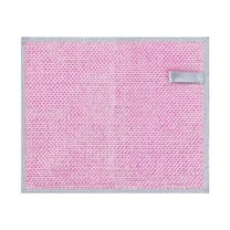 Cinvoph Scrub Dishcloth for Kitchen Double-Layer Non-Scratch Wire Dish Cleaning Cloths Reusable Steel Scrubber with Heavy Duty Scouring Power for Dishes, Pans, Pots and Hard Stains 9"x7" Pink