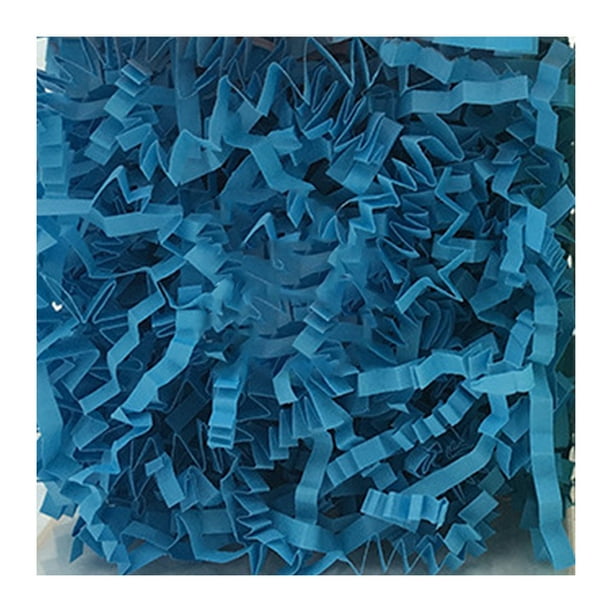 Ounissouiy Pascua hierba reciclable Festival elegante papel triturado relleno llamativo DIY confeti a prueba de golpes relleno ácido azul Kits de decoración para fiestas azul acido