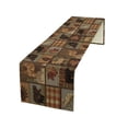 thumbnail image 3 of zhangmingg Deer Bear Runner Cottage Country Cabin Farmhouse Style Kitchen Dining Table Cloth, 3 of 7