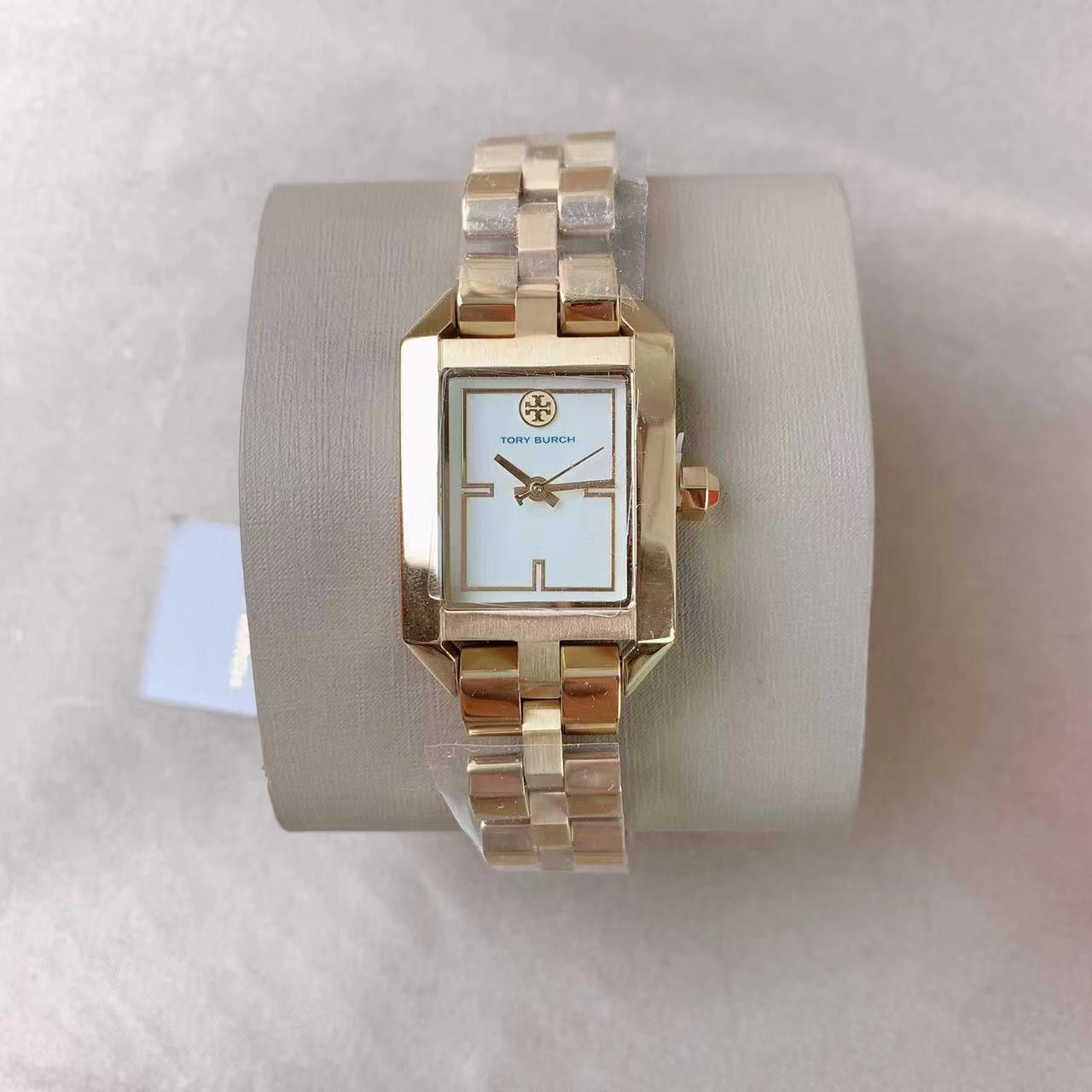 TORY BURCH DALLOWAY WOMEN'S GOLD TONE STAINLESS WATCH TBW1100 NEW