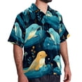 thumbnail image 2 of Platypus Men's Hawaiian Printed Short Sleeve Button Down Casual Beach Shirt's, Unisex, 2 of 6