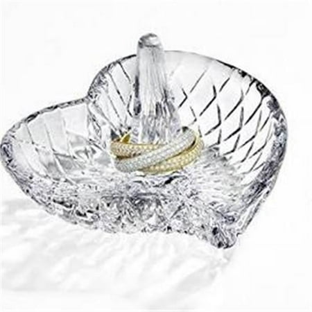 Godinger Jewelry Ring Holder, Curve Heart Shape Crystal Dish, Valentines Day Gifts for Her , Multicolor, 1 Count