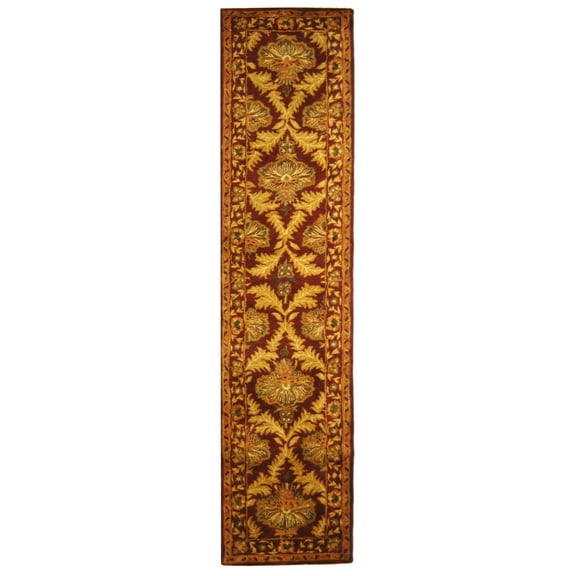 SAFAVIEH Antiquity Diarmait Oriental Wool Runner Rug, Wine/Gold, 2'3" x 12'