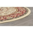 thumbnail image 5 of Elegance Transitional 8' Round Beige and Red Polypropylene Indoor Area Rug, 5 of 6