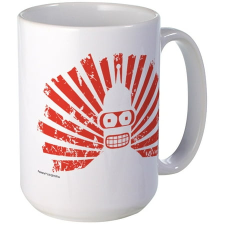 Rays Mug - CafePress - Futurama Bender Rays Large Mug - 15 oz Ceramic Large Mug