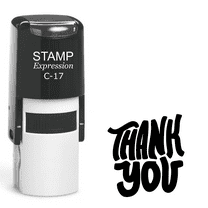 stampexpression - Thank You Self Inking Rubber Stamp - Black Ink (A-61862)