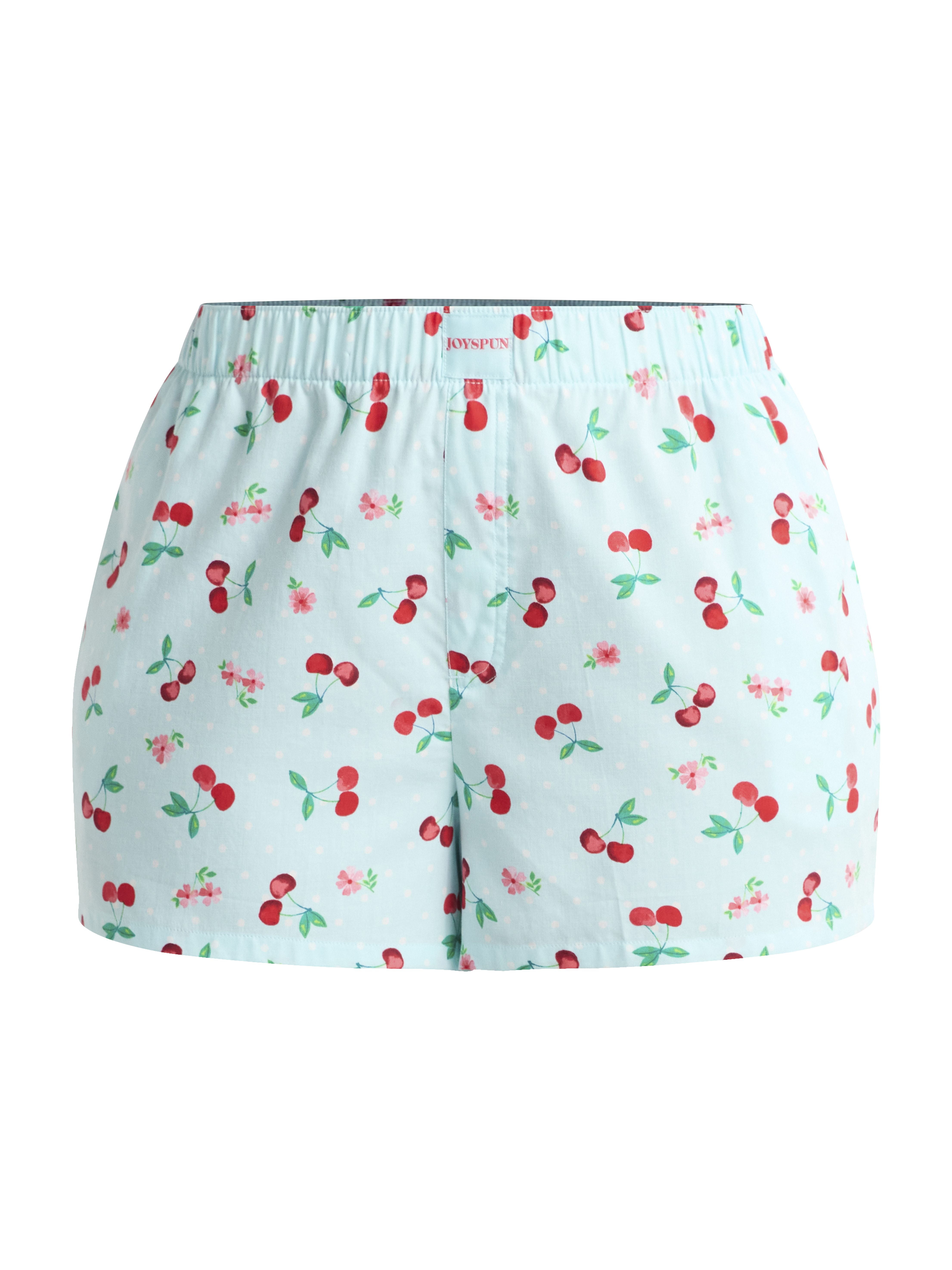 Joyspun Women's Woven Pajama Boxer Shorts, 3'' Inseam, Sizes XS-3X