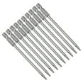 thumbnail image 1 of Unique Bargains 10 Pcs 1/4' Hex Shank T10 Magnetic Security Torx Screwdriver Bits 100mm Length, 1 of 1