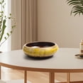thumbnail image 6 of Dtchengua 7 Inch Ceramic Bonsai Pots with Drainage Hole, Shallow Planter for Indoor Outdoor, Round Planter, Cactus Pot, Office Decor for Plant Lovers,Yellow, 6 of 6