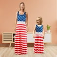 thumbnail image 2 of Odeerbi Mommy And Me Dresses Matching Outfits Spring And Summer Clothes Independence Day Flag 2025 Casual Striped Dress, 2 of 9