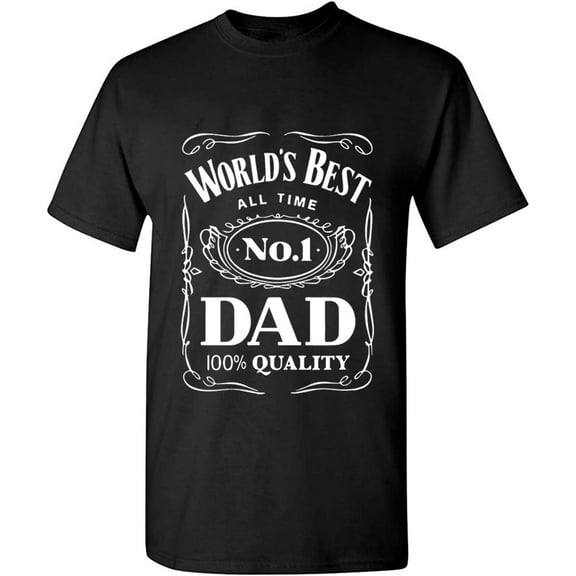World´s Best No. 1 Dad Daddy Father Day giftsT-Shirt Black
