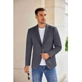 thumbnail image 3 of COOFANDY Men's Knit Blazer Business Dress Suit Jacket Slim Fit Stretch Sport Coat, 3 of 10