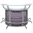 thumbnail image 3 of Dallas 3-piece Curved Freestanding Home Bar Cabinet Silver, 3 of 12