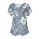 thumbnail image 4 of Fiudx Camisetas para Mujer Top Informal de Primavera y Verano de Manga Corta con Cuello En V para Mujer, 4 of 4