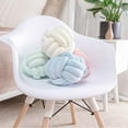 thumbnail image 4 of SHARE SUNSHINE Knot Pillow Ball Soft Round Throw Pillow Cushion Home Decorative Ball Pillows 11 inch Plush Knot Ball Toys(Pink), 4 of 5