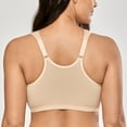 DELIMIRA Women's Plus Size Front Closure Bra, Wireless, Full Coverage, Racerback with Lace