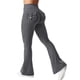 thumbnail image 1 of Leggins YEOREO Brittany Flare con bolsillos para mujer, color carbón, 1 of 6