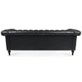thumbnail image 5 of CRO Decor 83.5'' Traditional Square Arm Removable Cushion 3 Seater Sofa (Black), 5 of 12