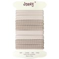 thumbnail image 1 of Jseng 8 paquetes de gomas para el cabello sin costuras para mujeres, sin daños, soportes elásticos para cola de caballo, accesorios para el cabello grueso y rizado, color beige suave, 1 of 1