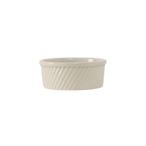 Tuxton Duratux Eggshell White 21-Ounce Souffle Swirl Side, Pack of 12